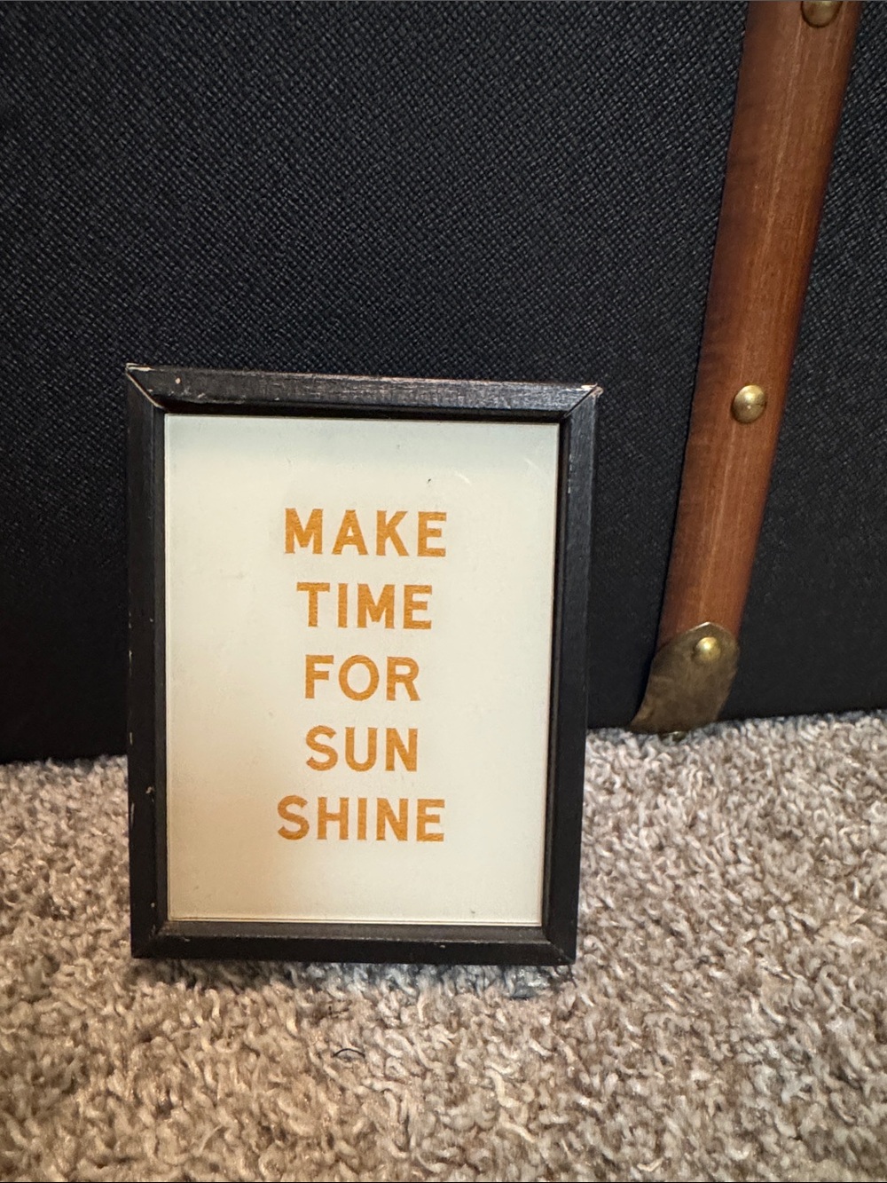 Make Time for Sunshine Framed Wall Art - Orange Text